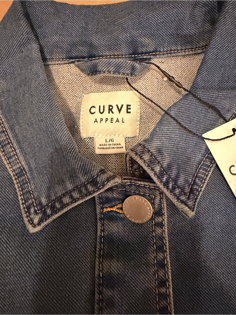 C/MEO Collective Boxy Cropped Denim Jacket in Mid Blue - Picture 12 of 16